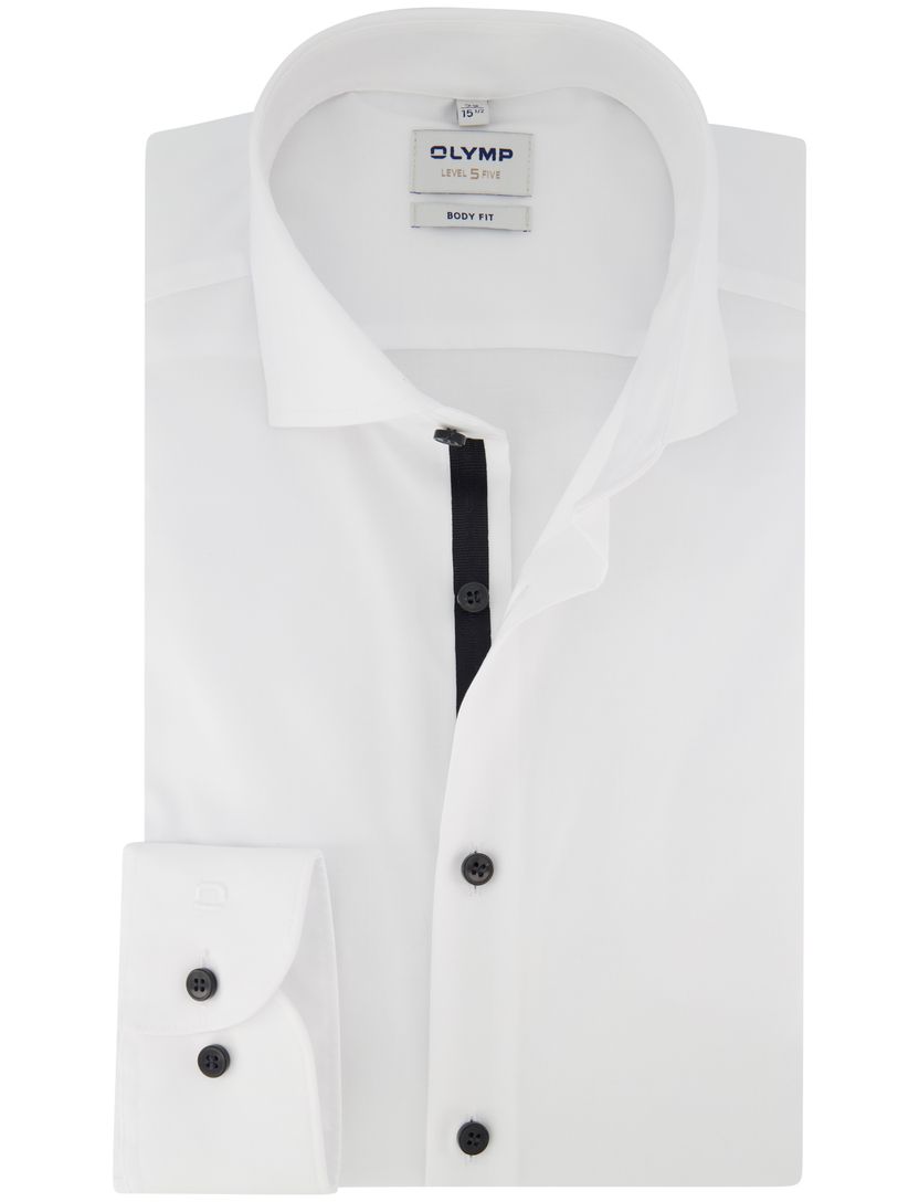 Overhemd body fit wit Olymp mouwlengte 7