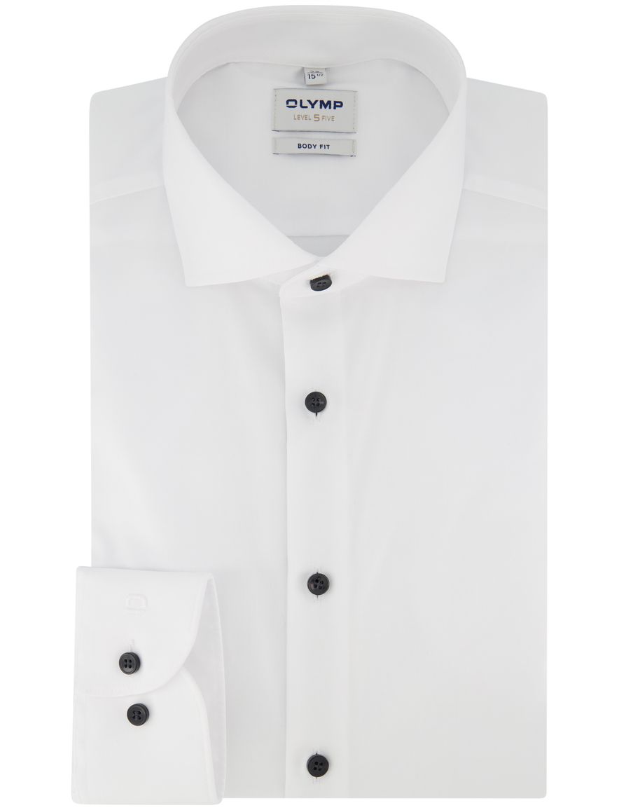 Body fit overhemd Olymp mouwlengte 7 wide spread boord