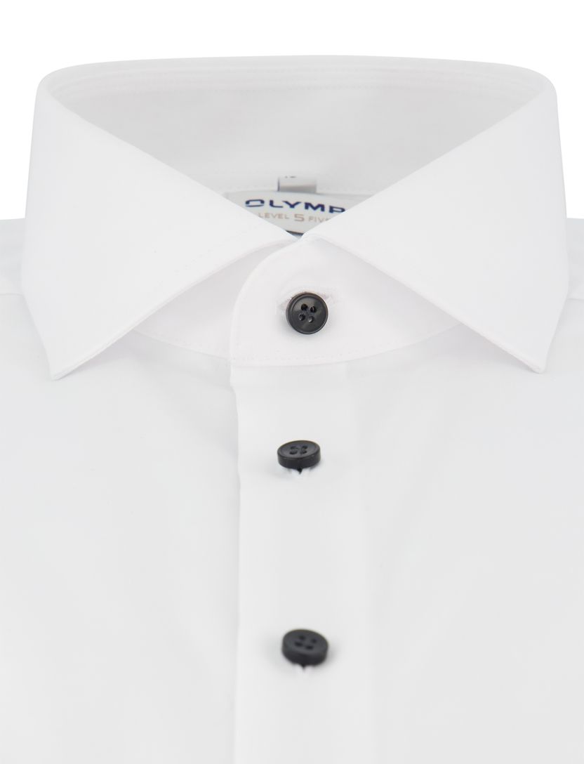 Overhemd body fit wit Olymp mouwlengte 7