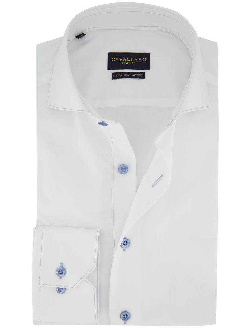 Cavallaro overhemd Cossato wit slim fit