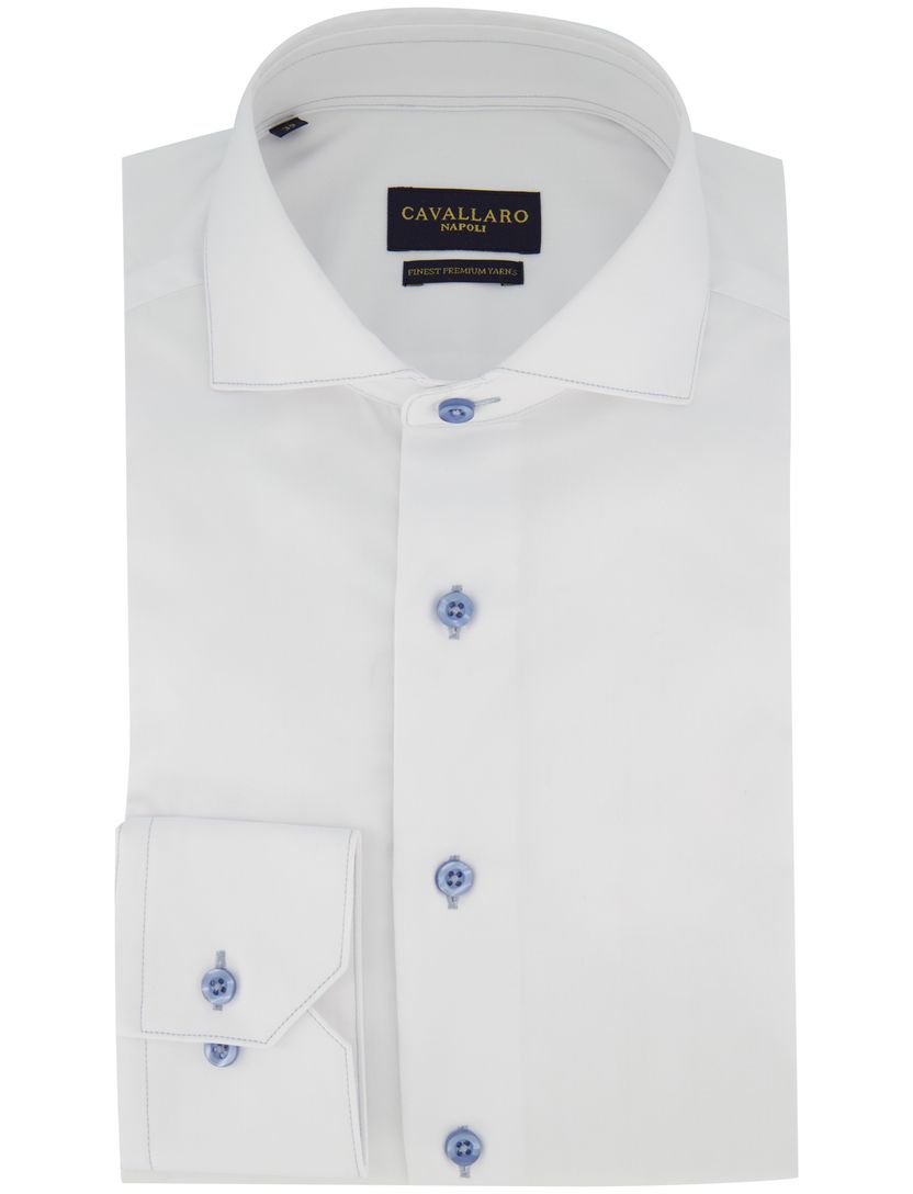 Cavallaro overhemd Cossato wit slim fit