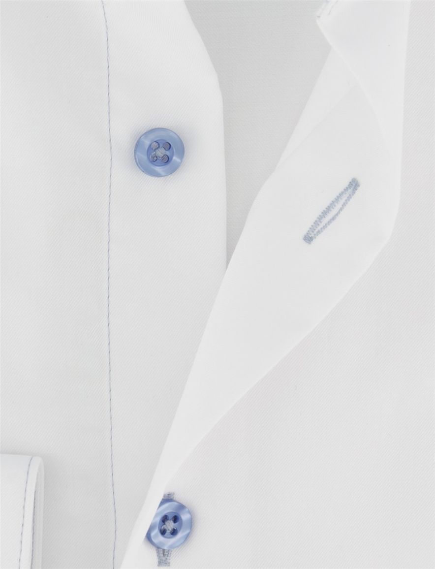 Overhemd Cavallaro wit Cossato slim fit wide spread boord