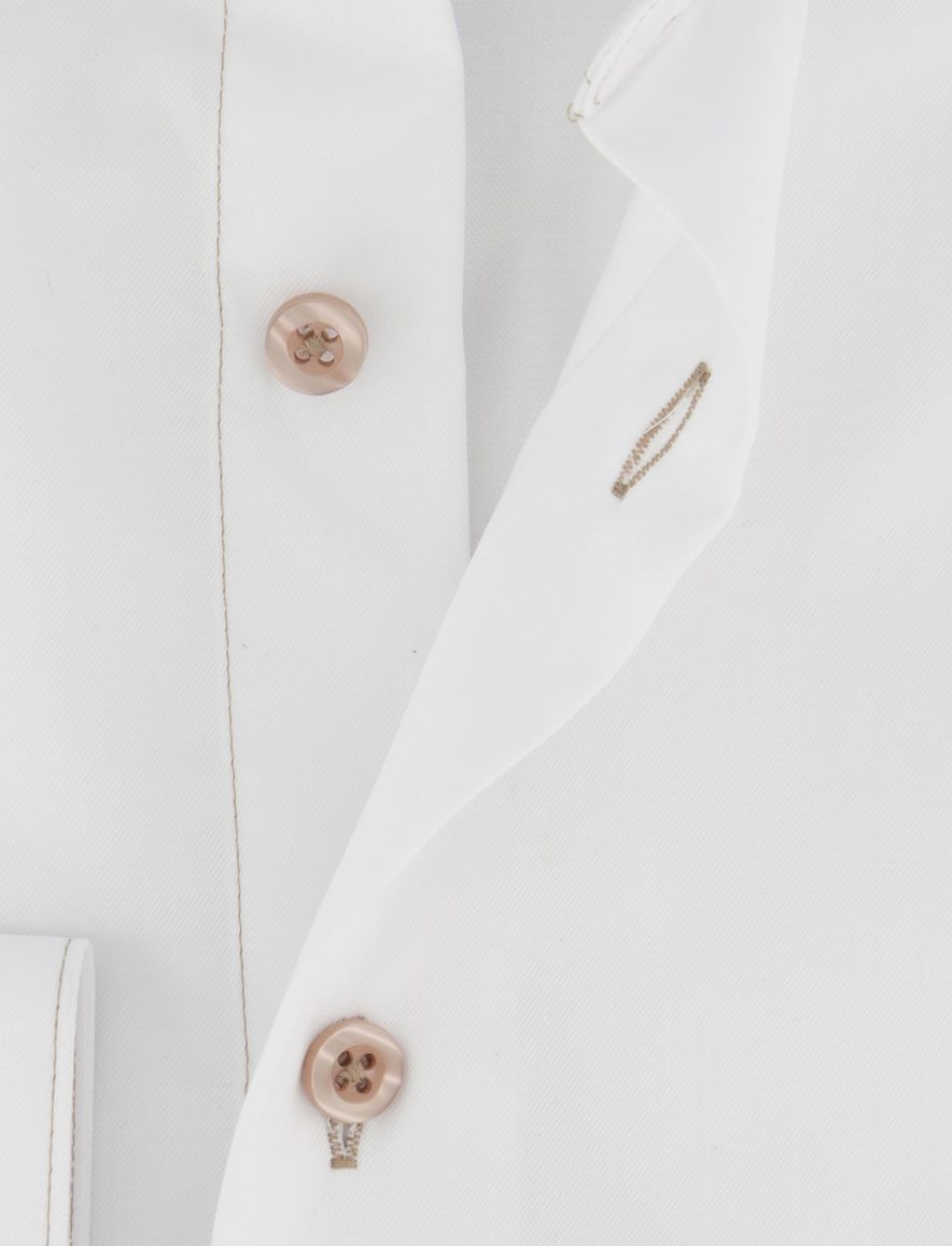 Overhemd Cavallaro wit Cossato slim fit cutaway boord