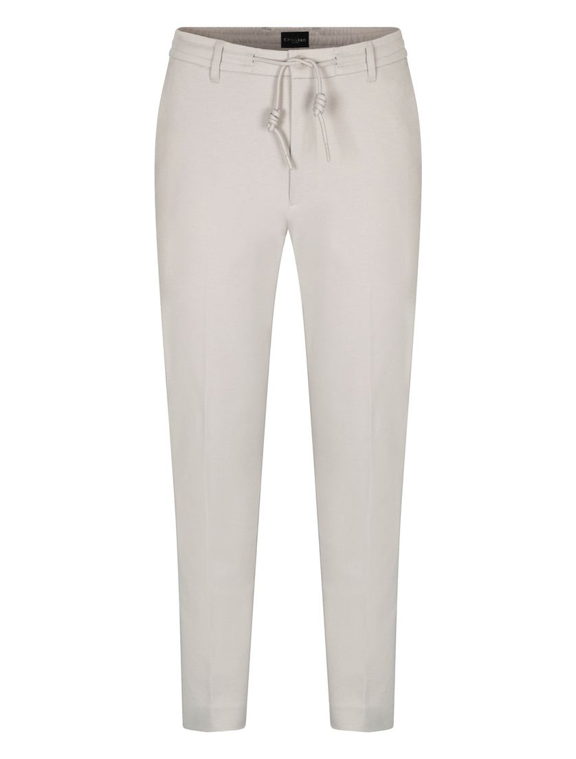 Broek Cavallaro Zeradino elastische band creme normale fit