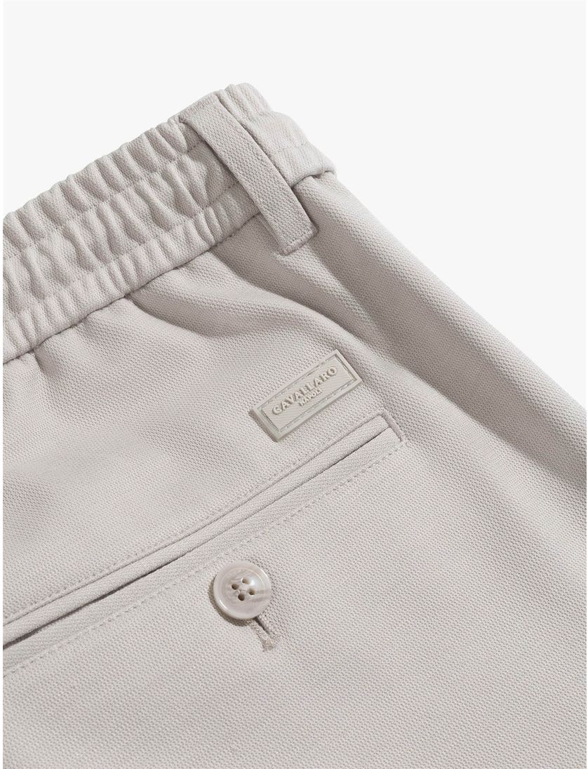 Broek Cavallaro Zeradino elastische band creme normale fit
