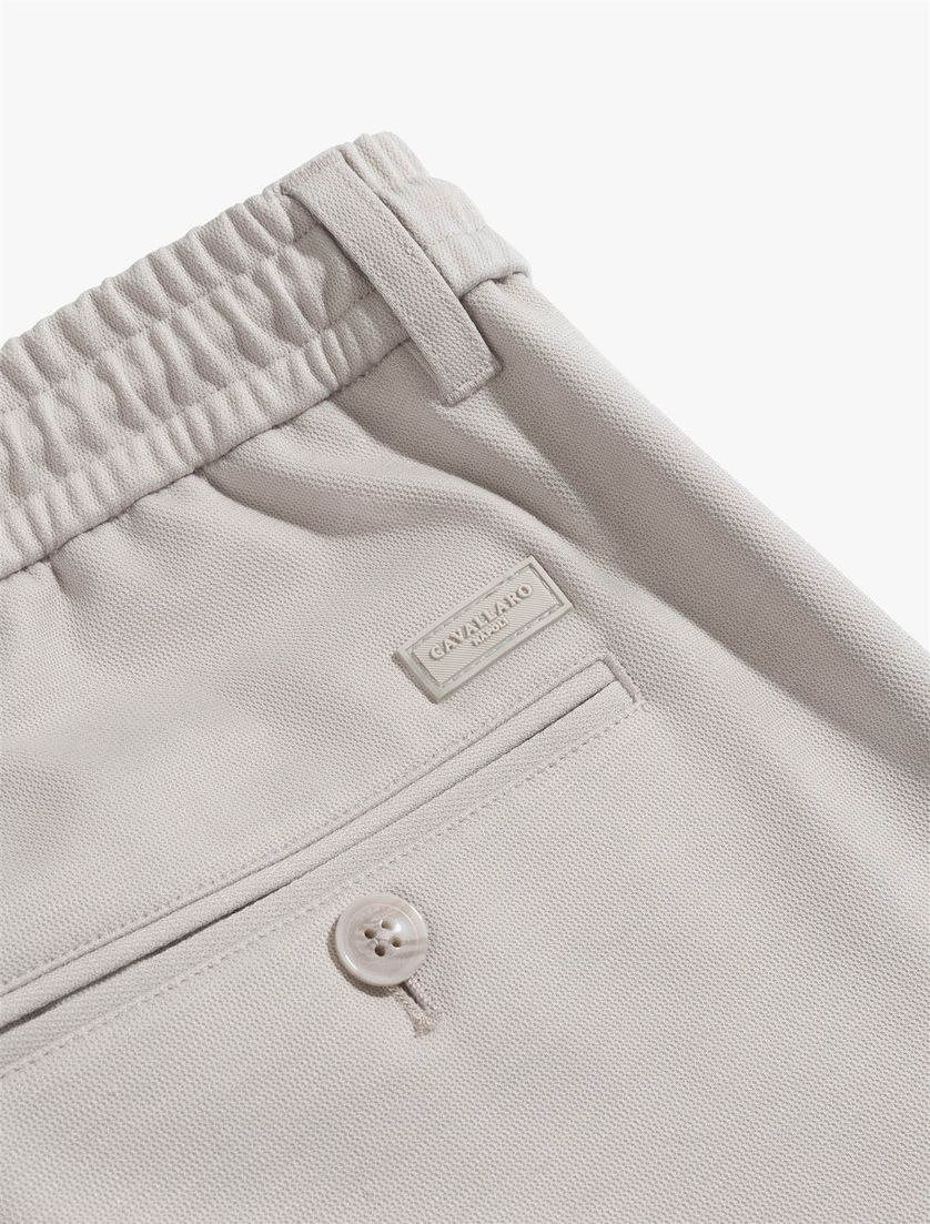 Broek Cavallaro Zeradino elastische band creme normale fit