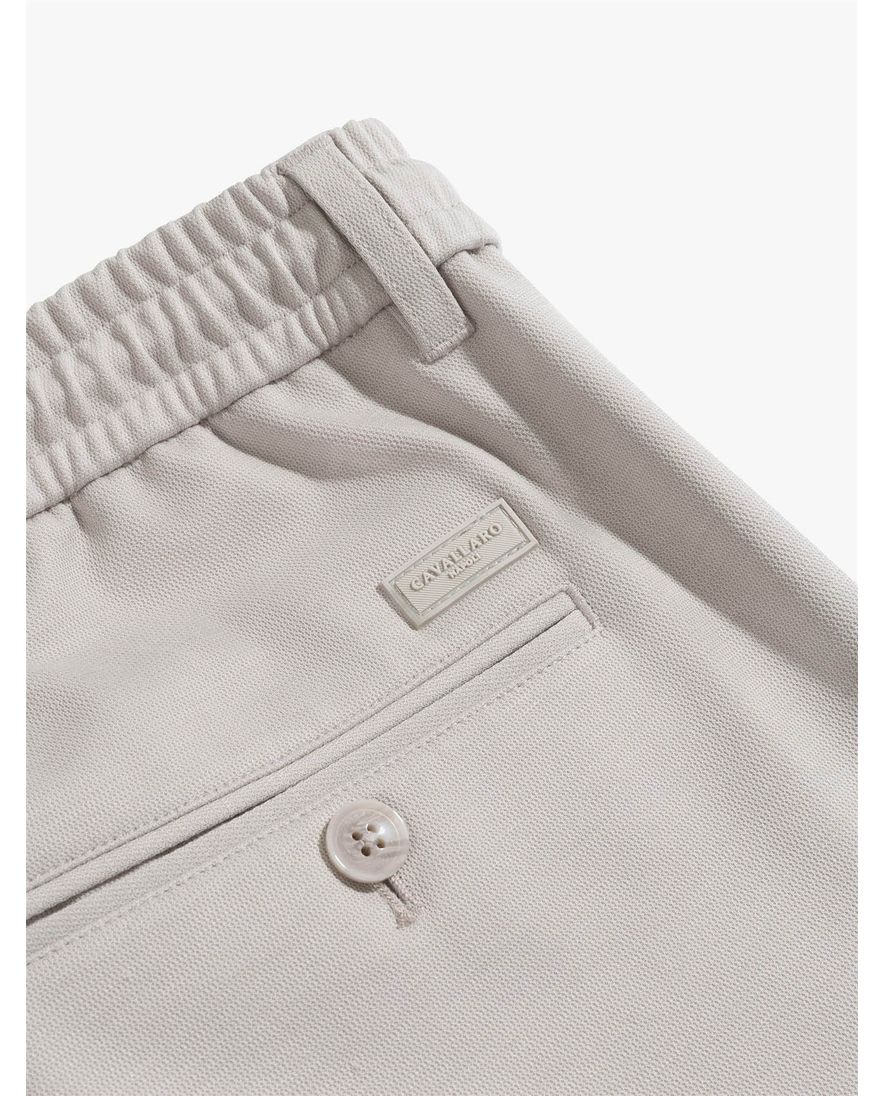 Cavallaro Zeradino broek creme normale fit elastische band