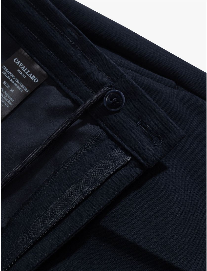 Broek Cavallaro Zeradino elastische band navy normale fit