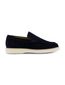Donkerblauwe nette effen loafers Giorgio leer suede