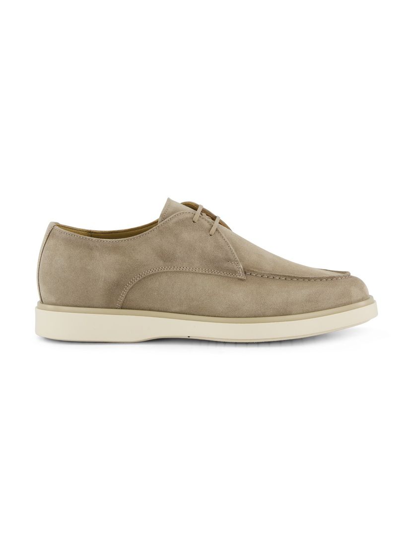 Veterschoenen Giorgio suede leer beige