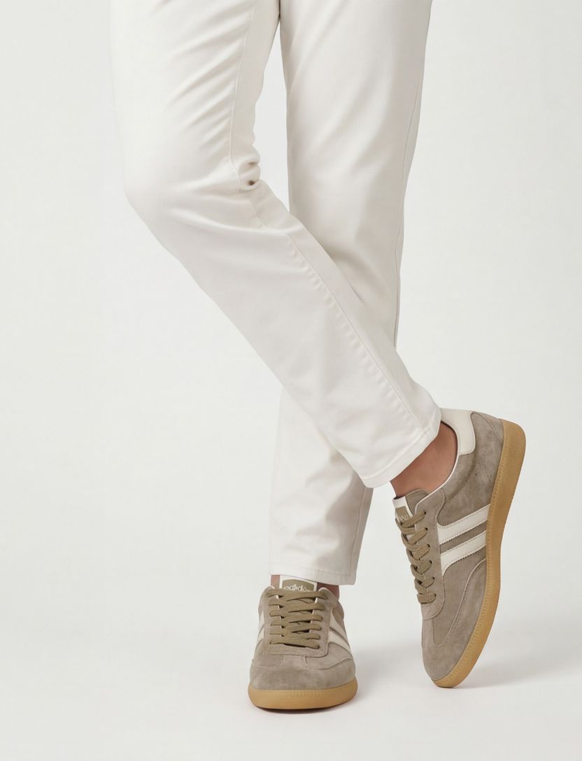 Sneakers Giorgio leer rubber taupe