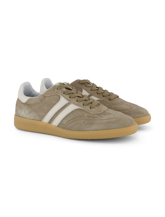 Giorgio sneakers leer rubber taupe