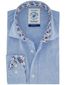Overhemd A Fish Named Fred lichtblauw gemeleerd katoen linnen