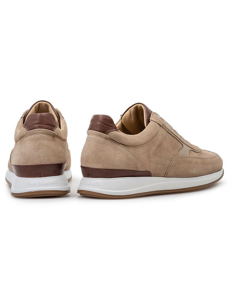 Sneaker van Bommel beige suede met zachte loopzool