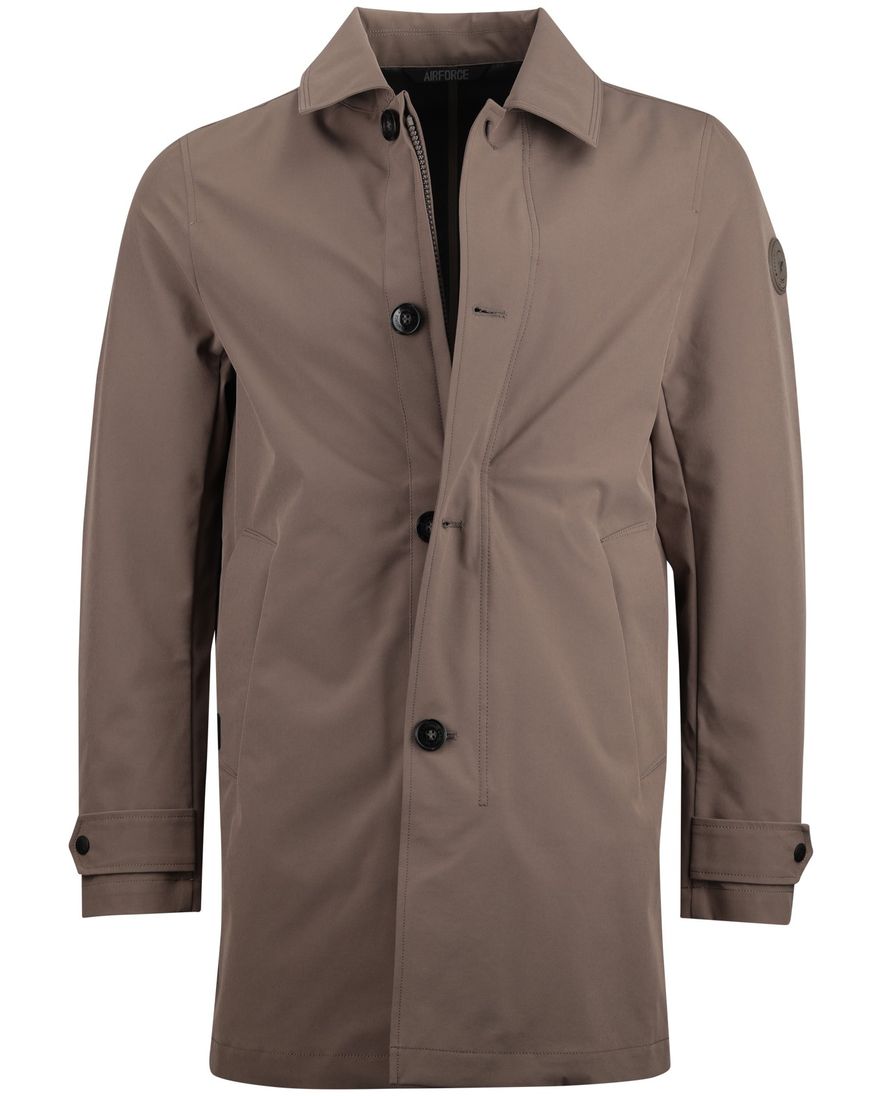 bruine Airforce softshelljas polokraag