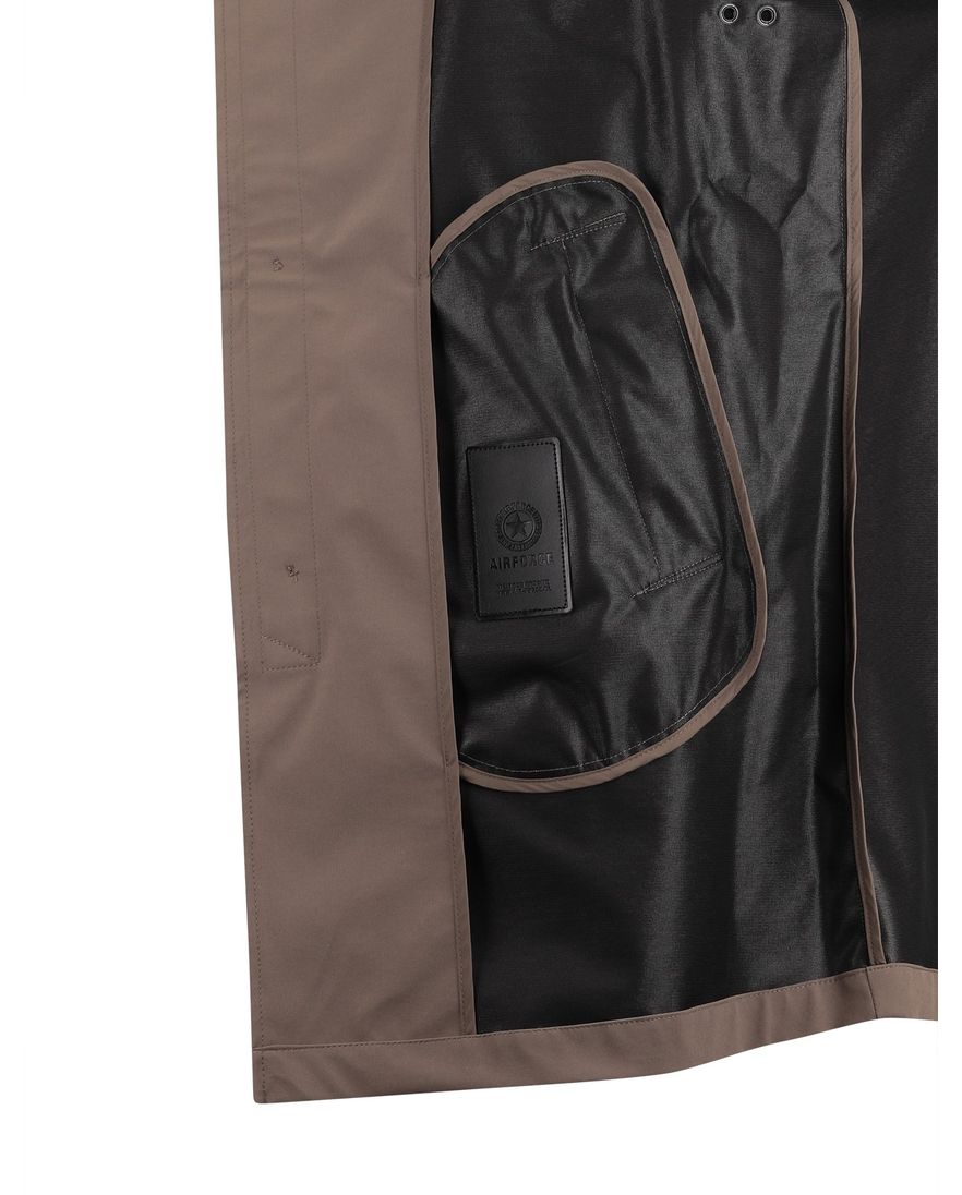 bruine Airforce softshelljas polokraag