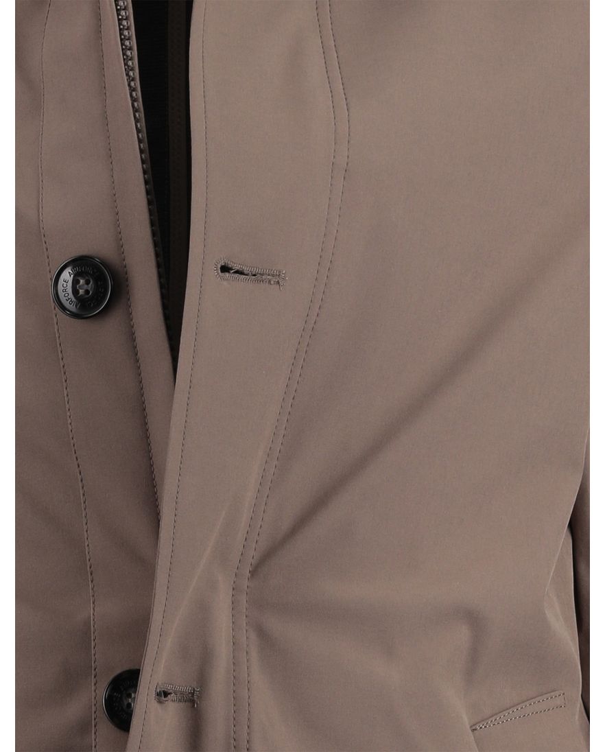 bruine Airforce softshelljas polokraag