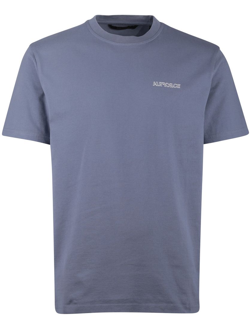 T-shirt Airforce backprint blauw korte mouw
