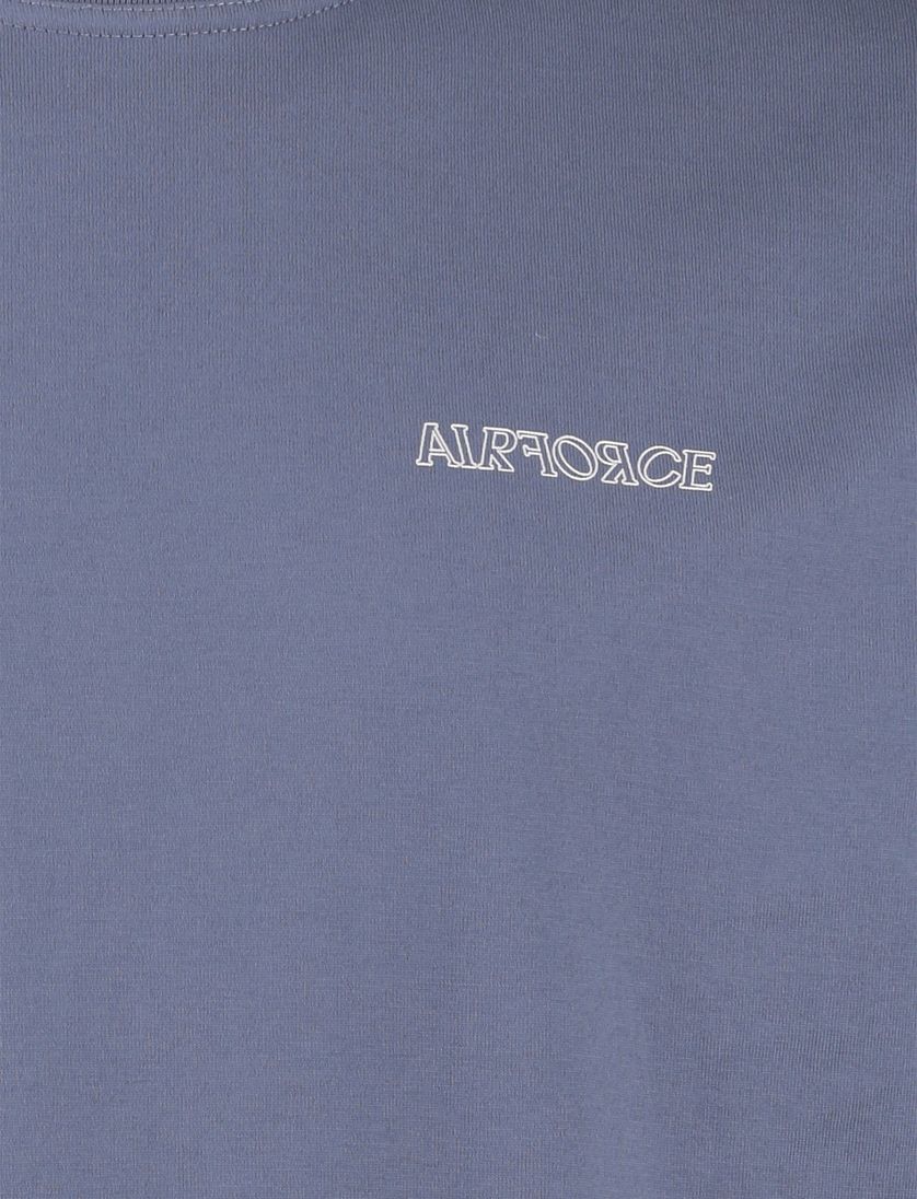T-shirt Airforce backprint blauw korte mouw