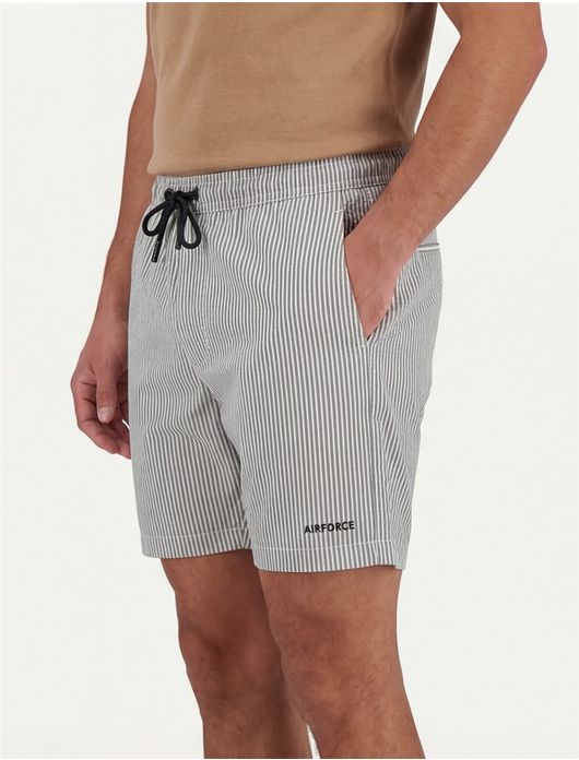 Airforce zwembroek wit navy gestreept