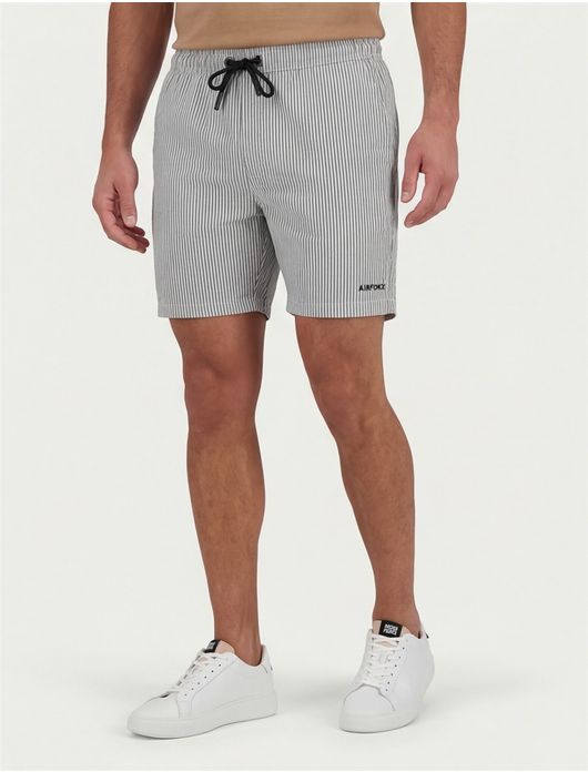 Airforce zwembroek wit navy gestreept