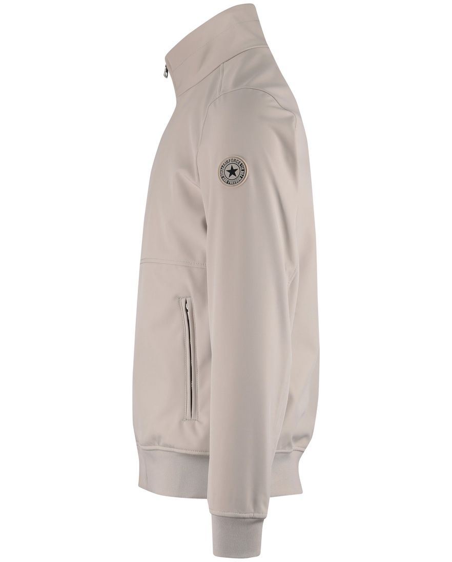 bomberjack beige rits polyester Airforce opstaande kraag