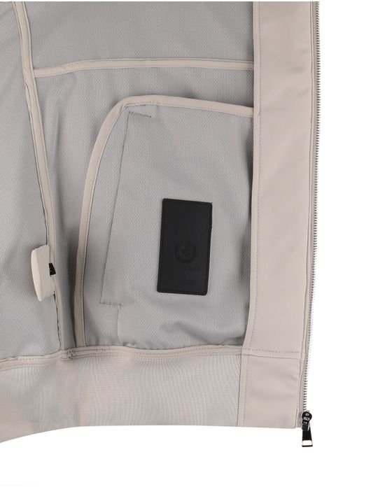 Airforce jack opstaande kraag rits beige