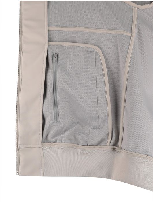 Airforce jack opstaande kraag rits beige