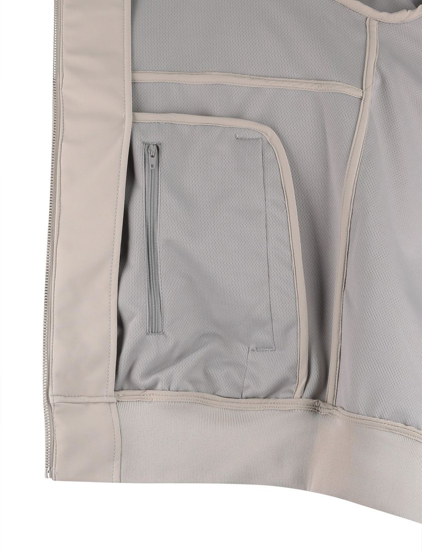 beige tussenjas polyester voering Airforce opstaande kraag