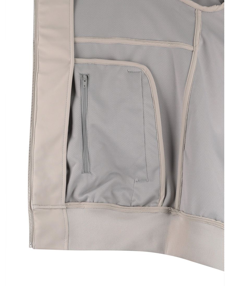 bomberjack beige rits polyester Airforce opstaande kraag