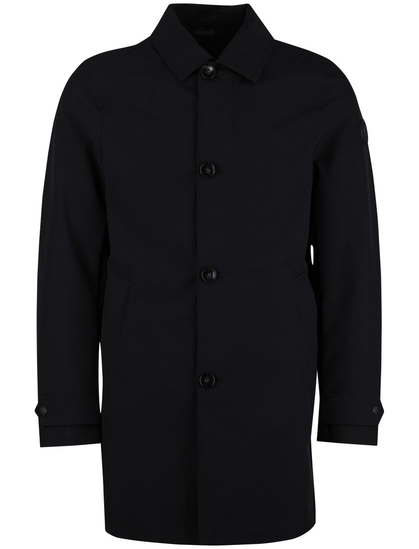 navy tussenjas knopen en rits Airforce slim fit