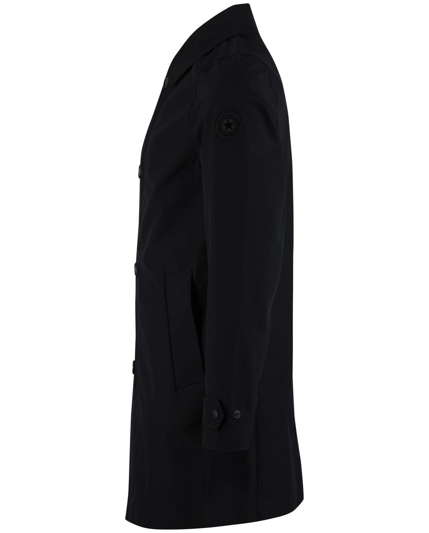 manteljas navy met rits en knoop polyester Airforce