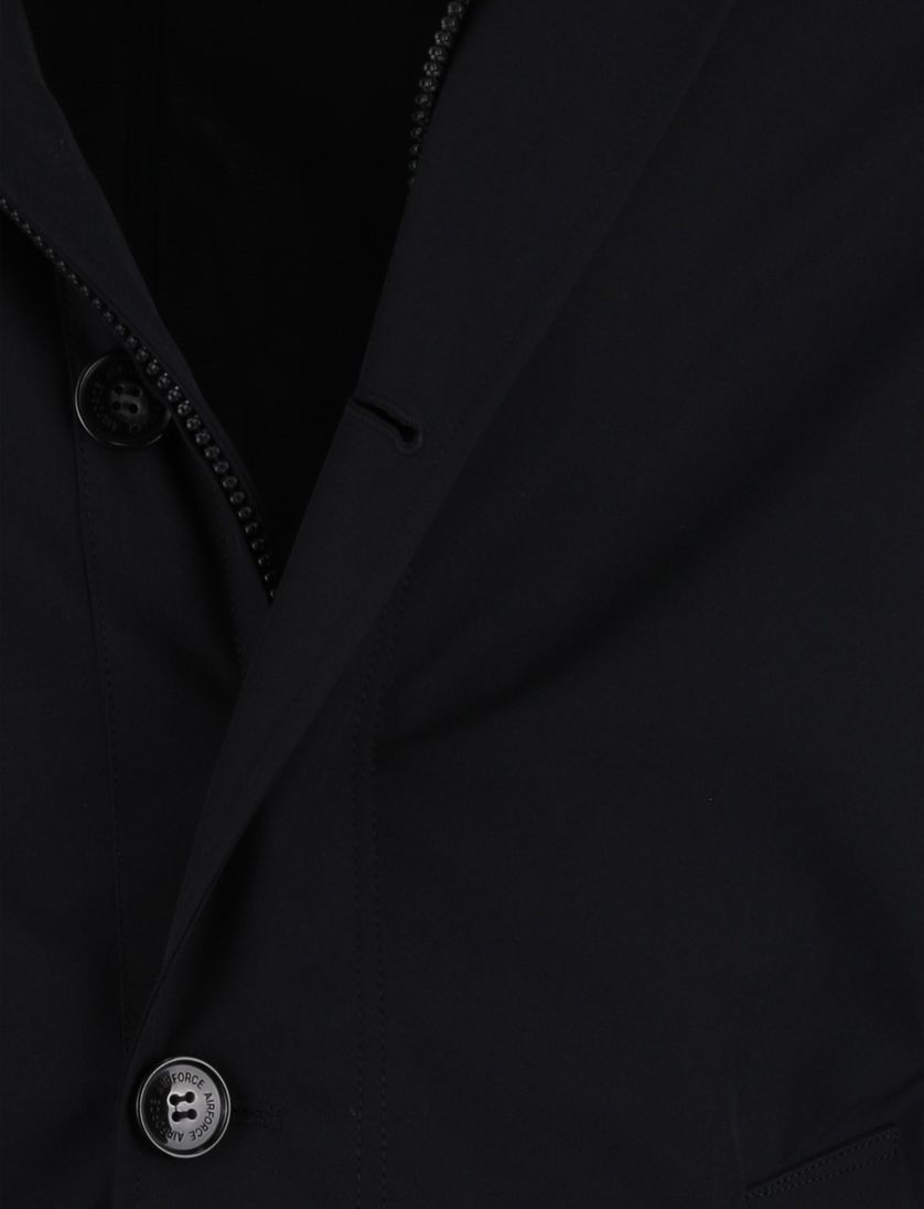 navy tussenjas knopen en rits Airforce slim fit