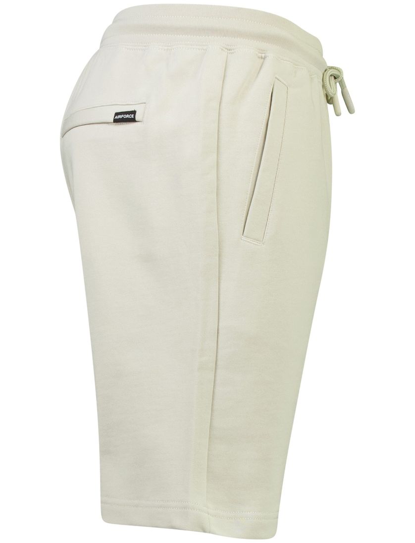 Korte broek Airforce beige slim fit elastische band