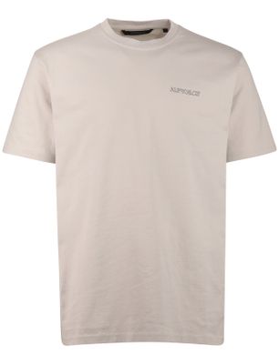 Airforce T-shirt beige Airforce korte mouw ronde hals backprint