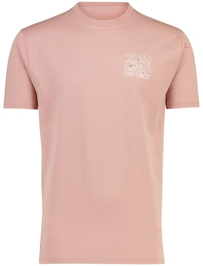 Airforce roze t-shirt Airforce backprint normale fit katoen