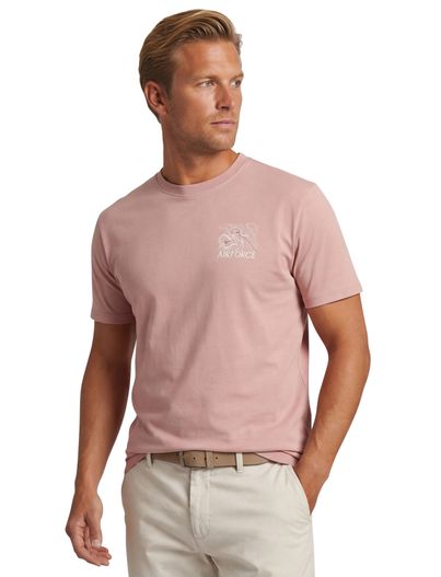 Airforce roze t-shirt Airforce backprint normale fit katoen