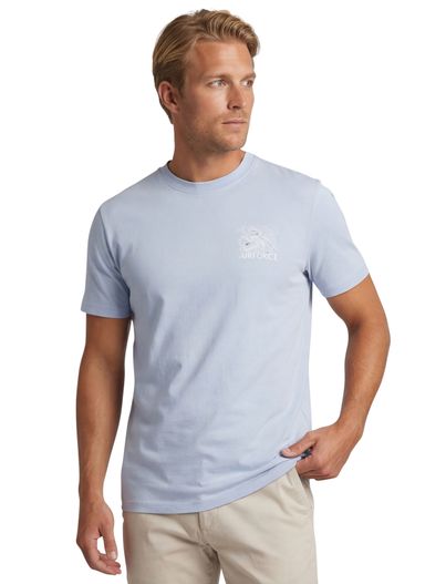 Airforce t-shirt Airforce Altitude lichtblauw backprint normale fit katoen