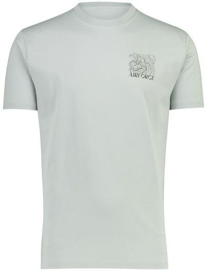 Airforce groene t-shirt Airforce backprint ronde hals