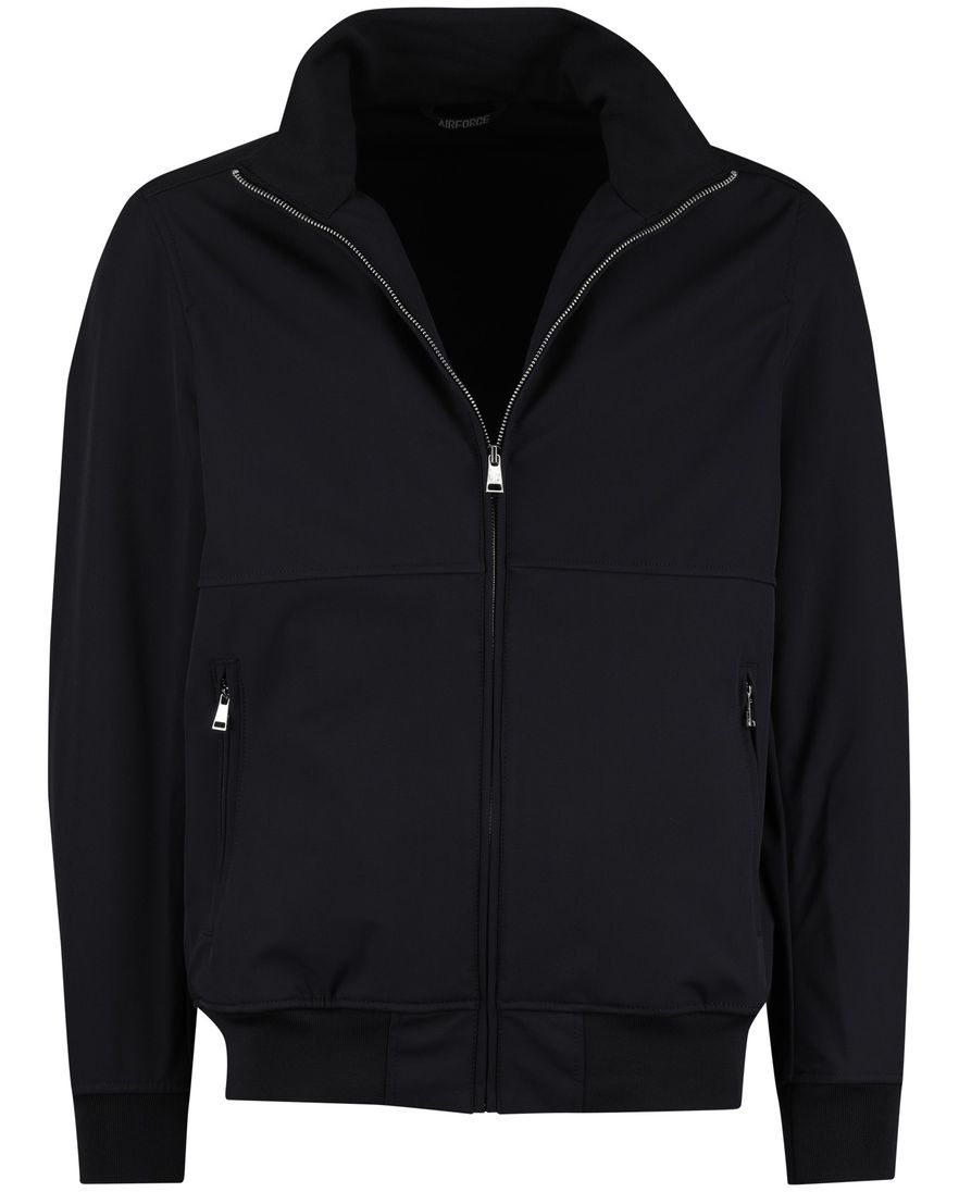 bomberjack navy rits polyester Airforce opstaande kraag