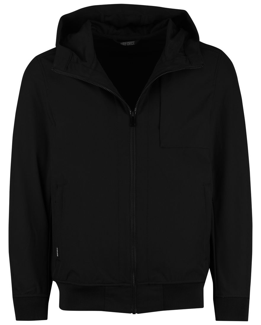 Zwarte zomerjas Airforce een borstzak