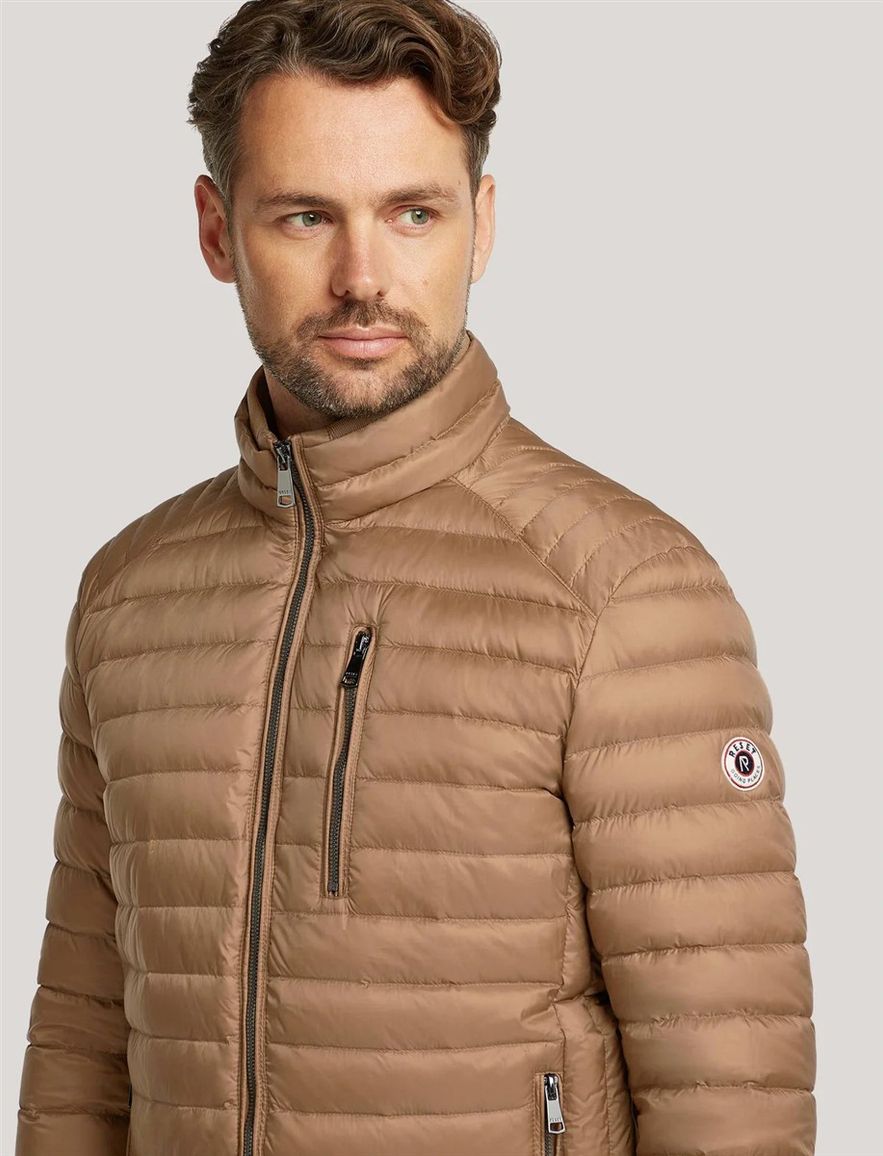 Bruine Reset jas gewatteerd