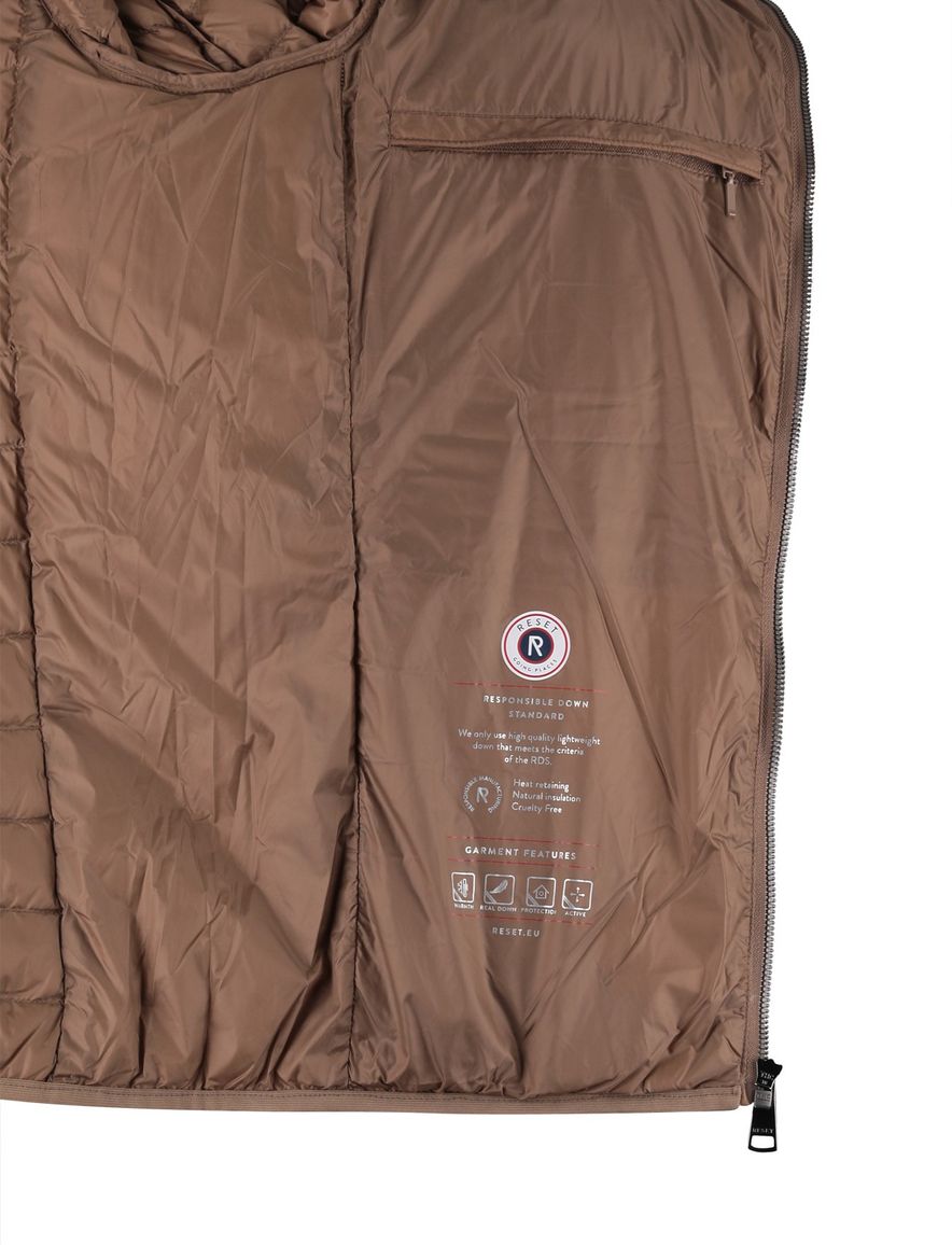 Bruine Reset jas gewatteerd