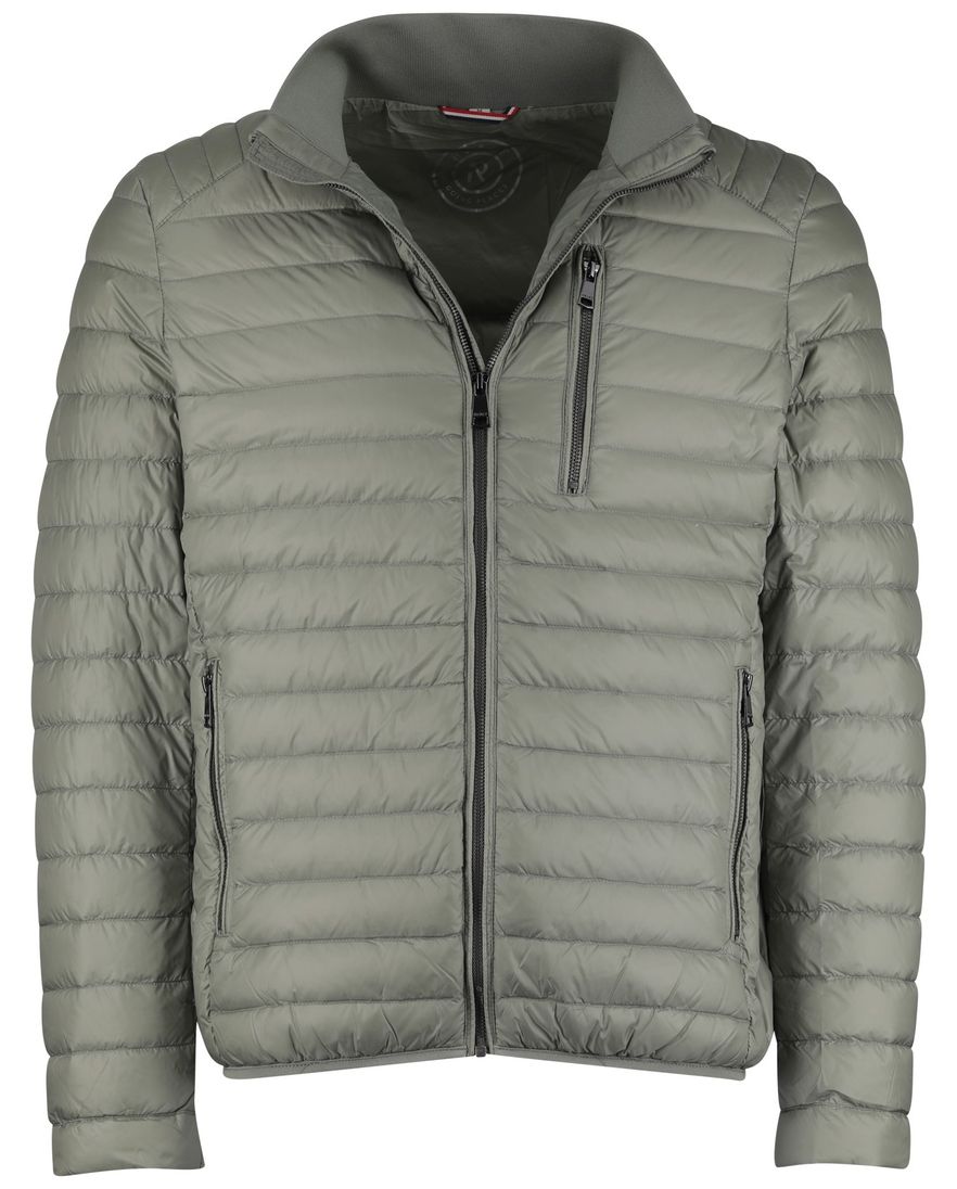 Reset korte jas gewatteerd groen met borstzak