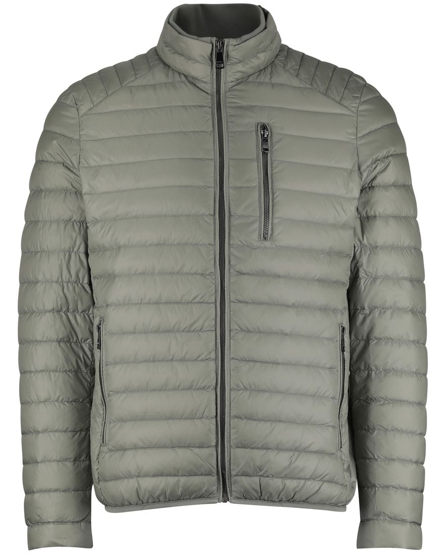 Reset korte jas gewatteerd groen met borstzak