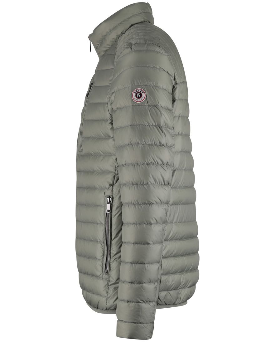 Reset korte jas gewatteerd groen met borstzak