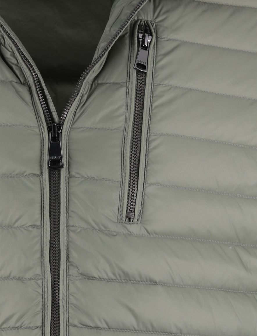 Reset korte jas gewatteerd groen met borstzak