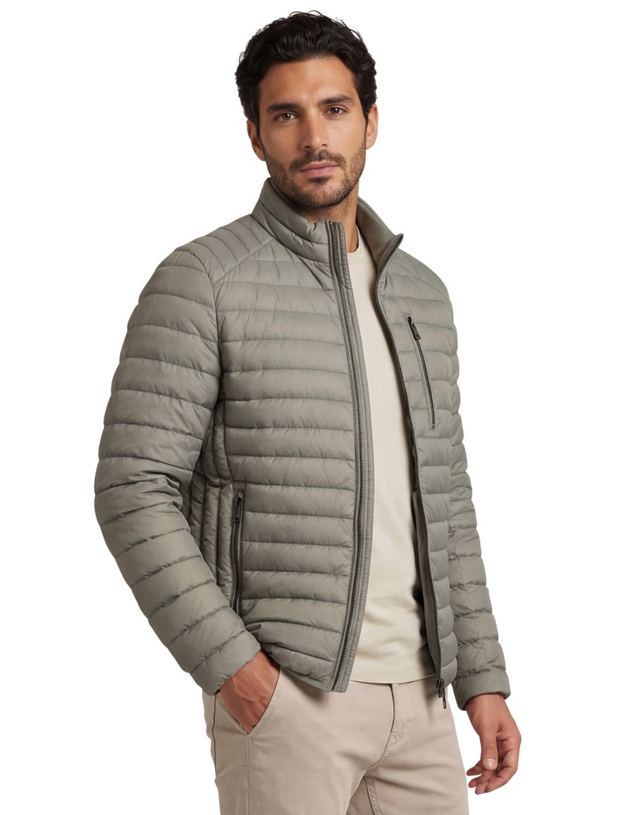 Reset korte jas gewatteerd groen met borstzak