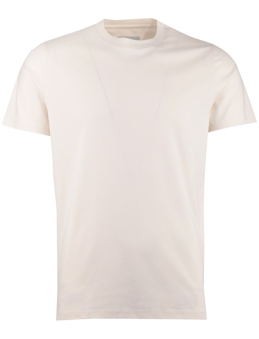 T-shirt Thomas Maine crème ronde hals normale fit