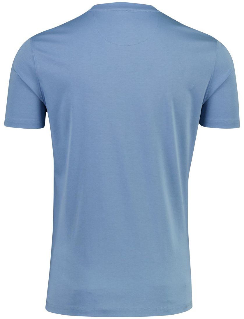 Blauwe t-shirt korte mouw Thomas Maine katoen